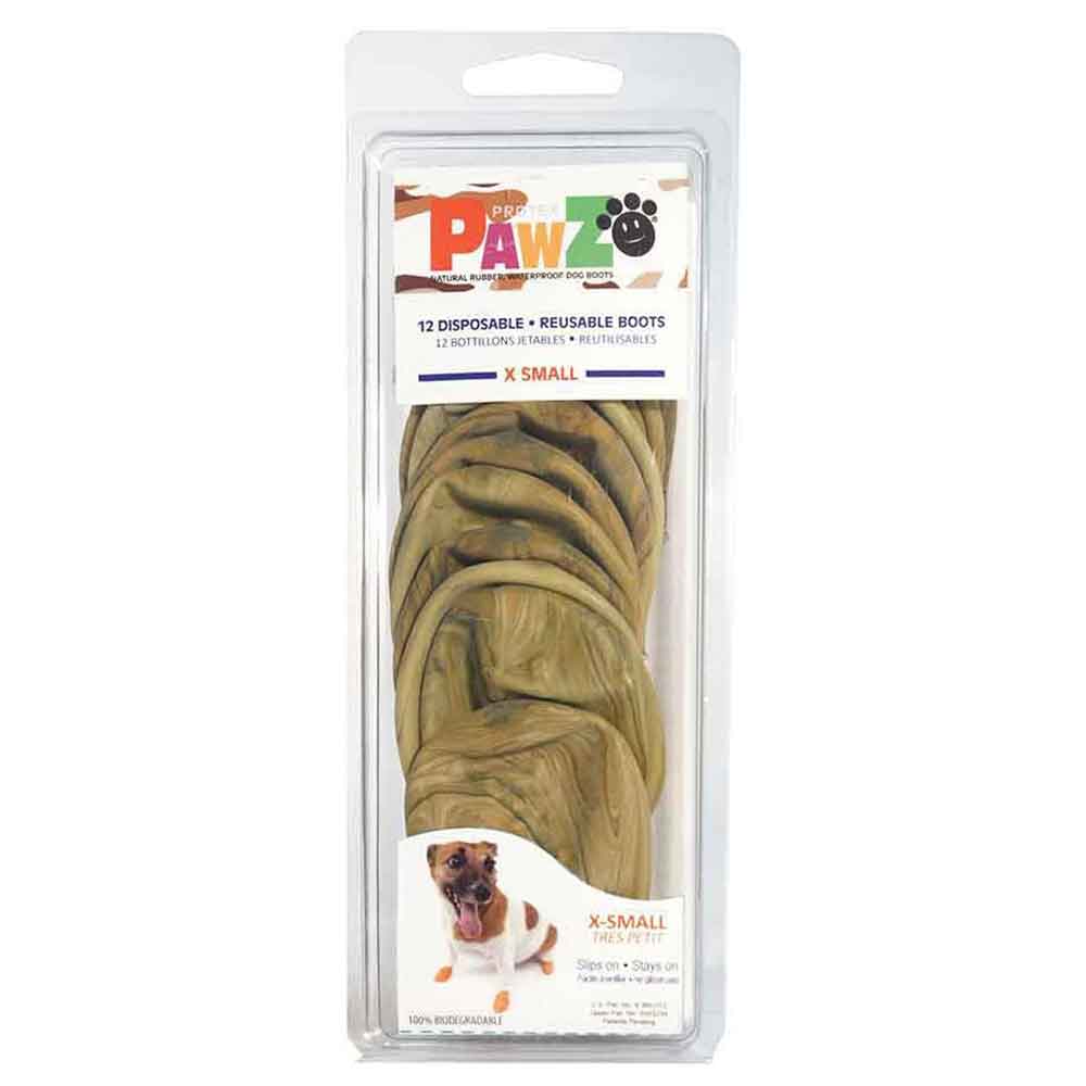 Pawz Disposable Rubber Dog Boots Camo XS