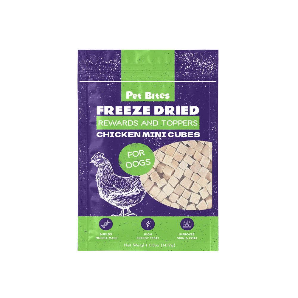 Pet Bites FD Chicken Cubes Dog Treat 0.5oz