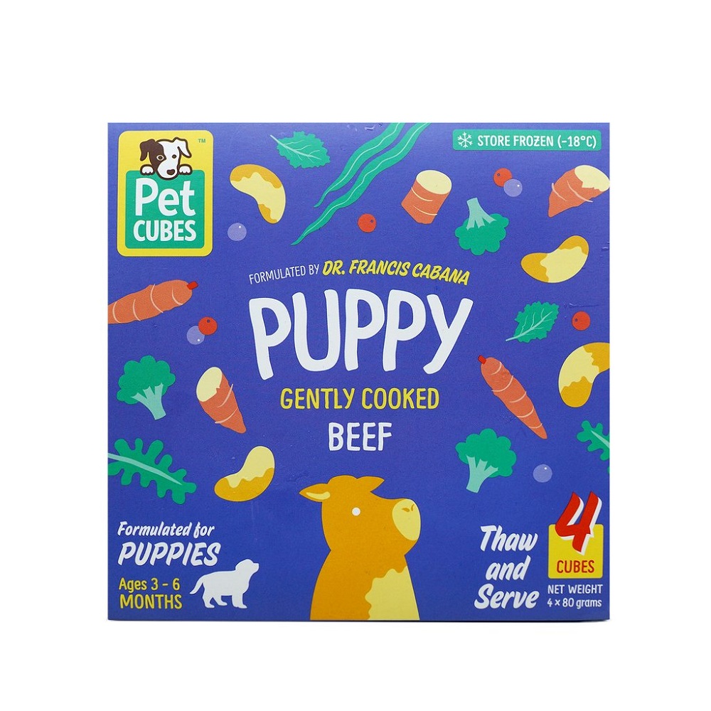 PetCubes Frozen Puppy Food Beef 320g