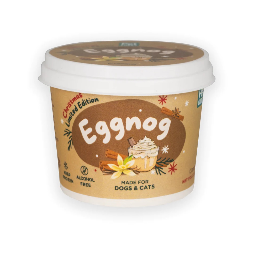 PetCubes Ice Cream for Dogs Festive Eggnog