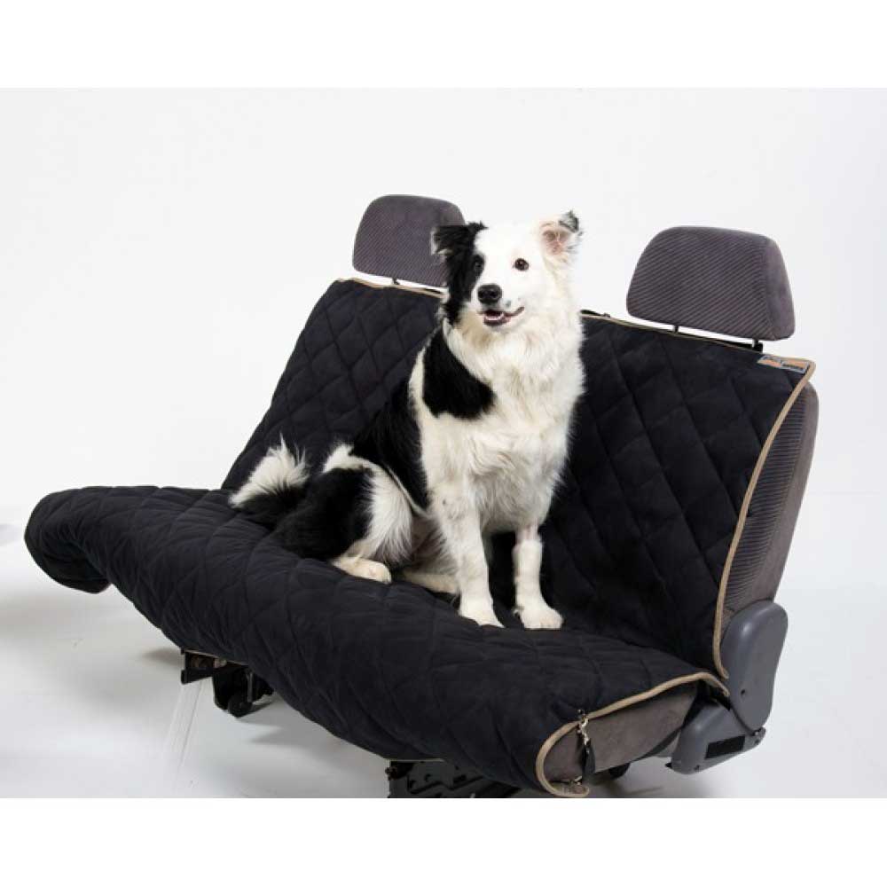 Petego Animal Basics Velvet Seat Cover - Rear (Black Stone)