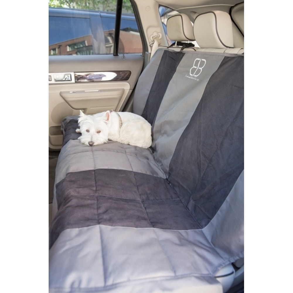 EB Velvet Multi-Fabric Rear Seat Protector, Anthracite/Black