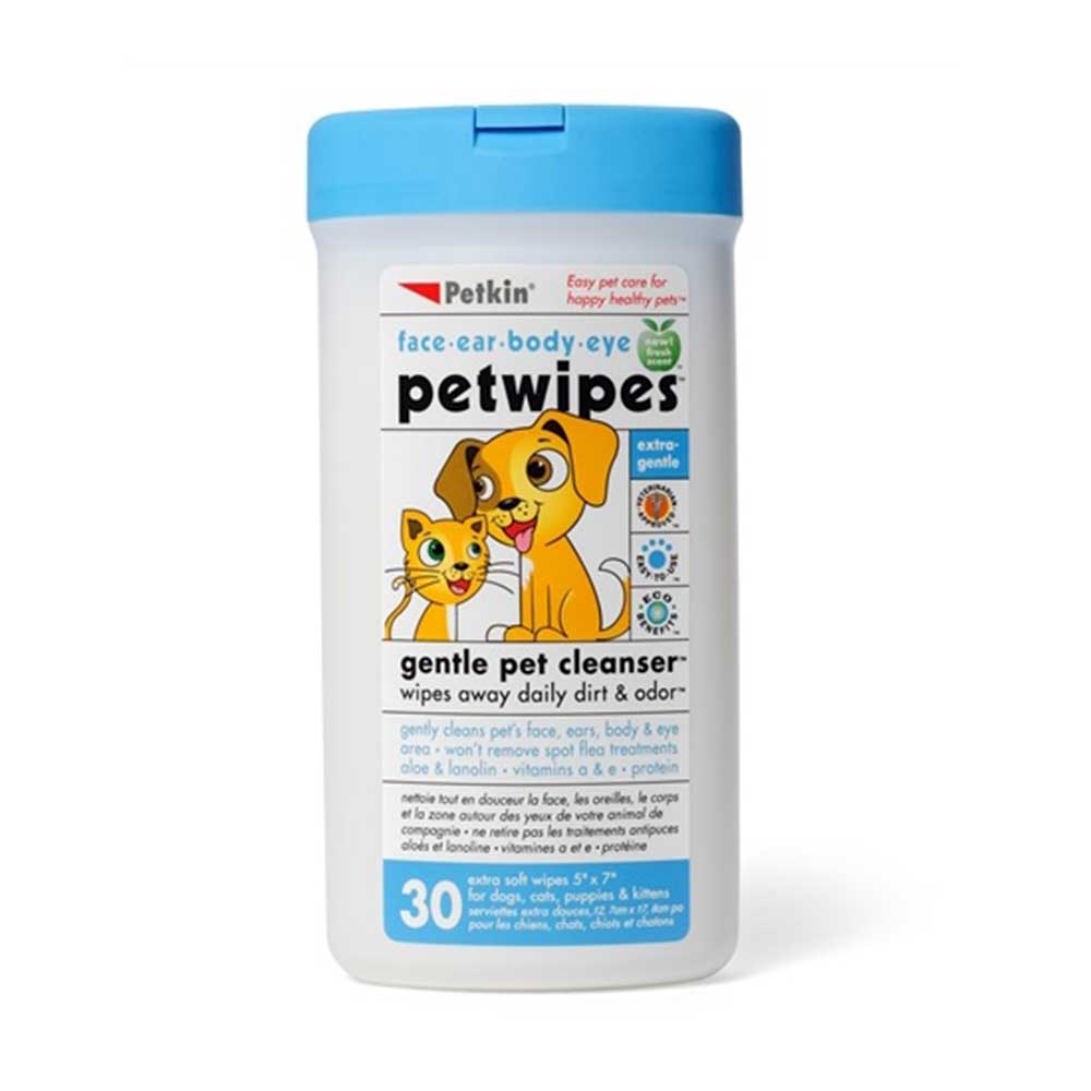 Petkin Face, Ear, Eye & Body Petwipes For Dogs & Cats