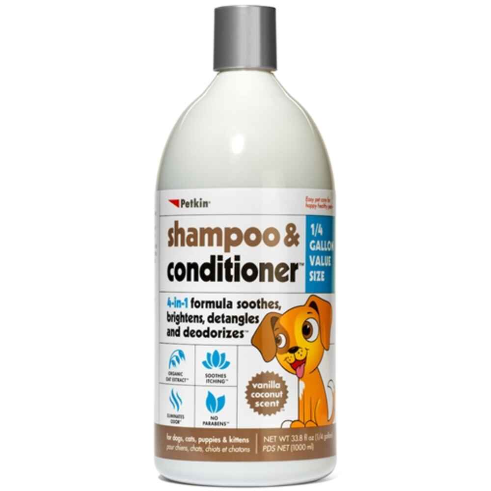 Petkin Shampoo & Cond Vanilla Coconut 1L