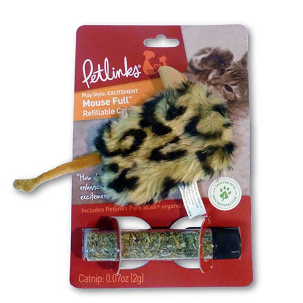 Petlinks Mouse Full with Refillable Catnip Tube