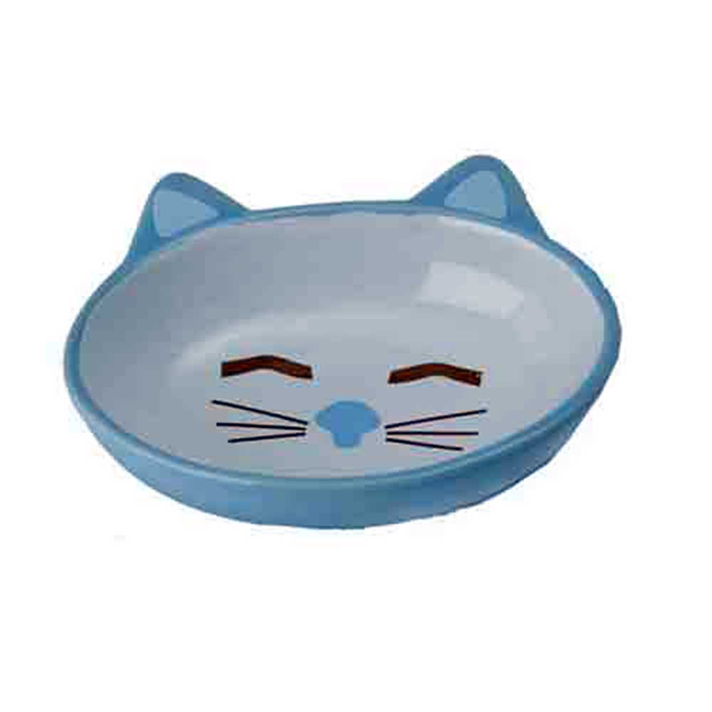 Petrageous Here Kitty Bow Oval Blue 13cm