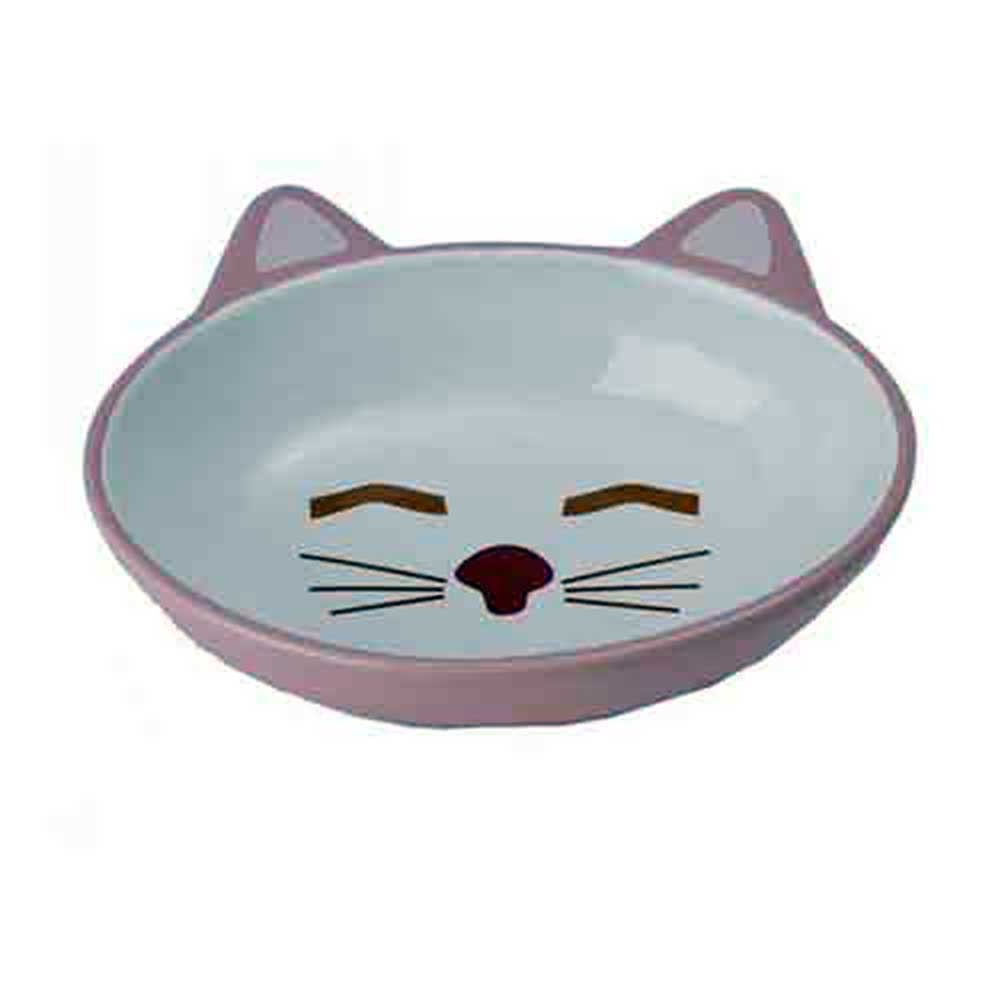 Petrageous Here Kitty Bowl Oval Pink 13c