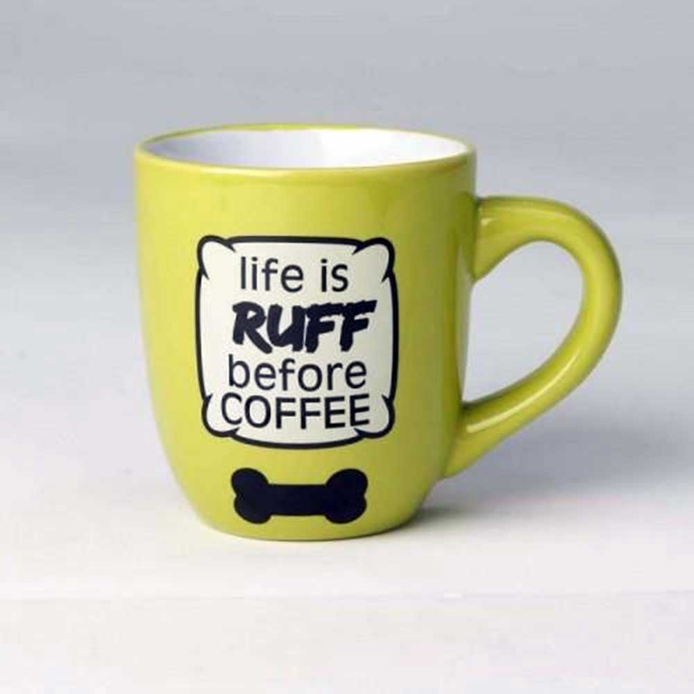 Petrageous Life is Ruff Mug Lime Green