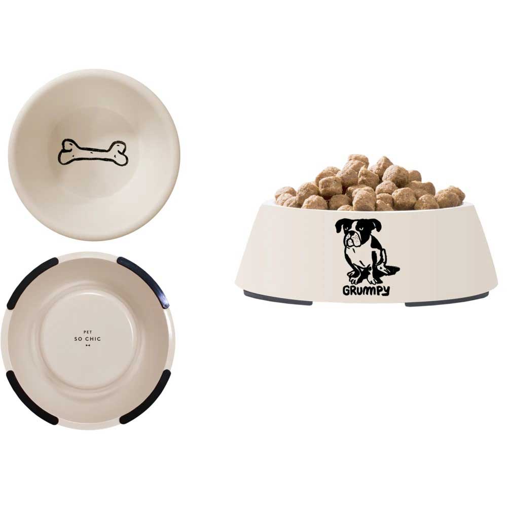 Petsochic Fiber Bamboo Dog bowl - Grumpy Small