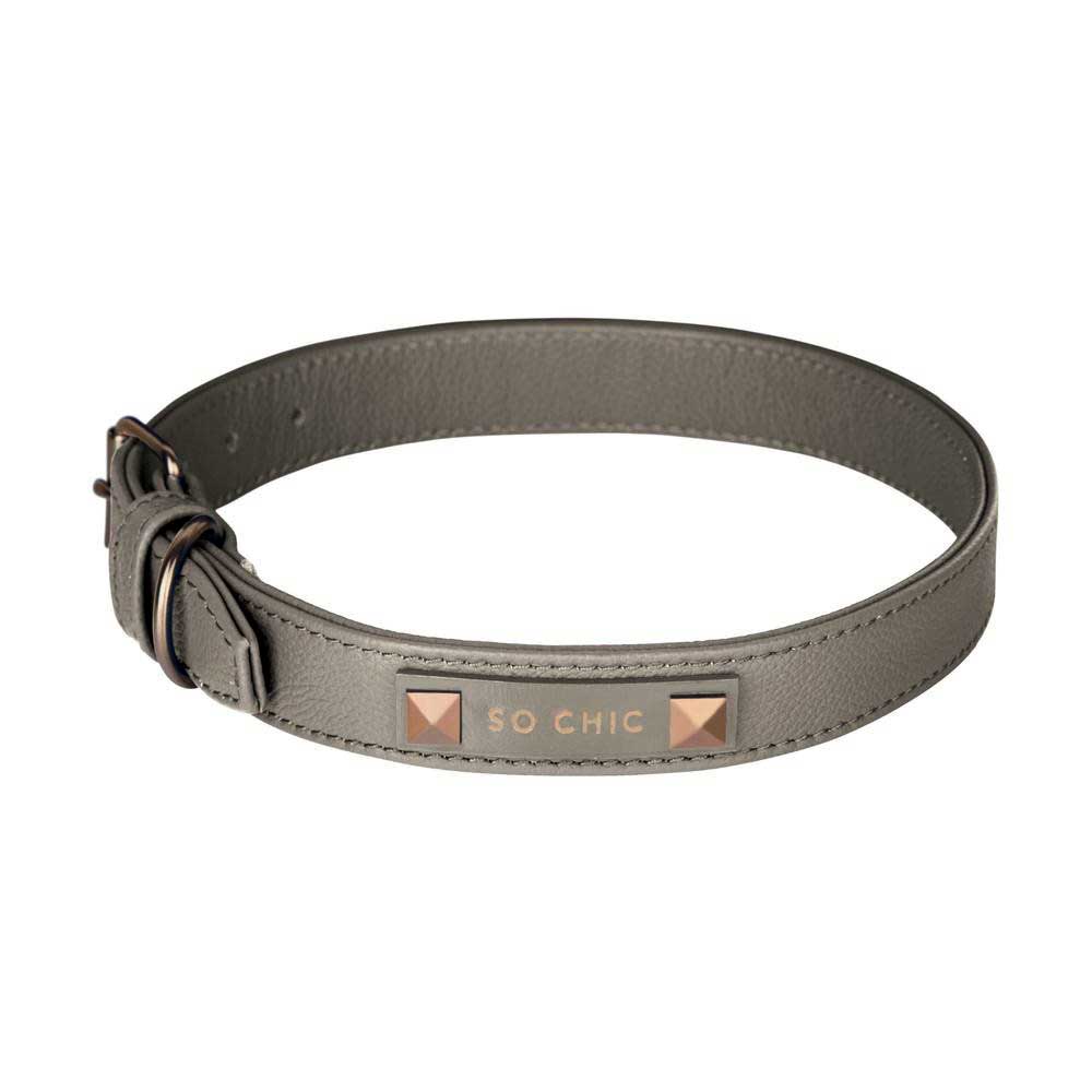 Petsochic Leather Dog Collar Brown Small