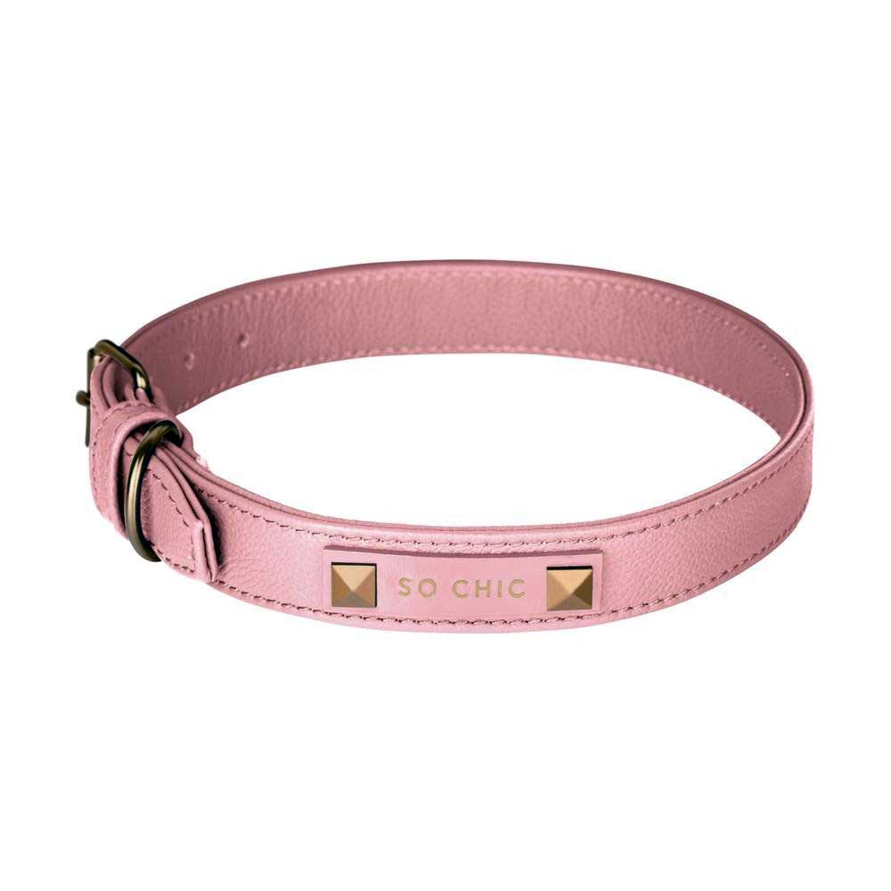 Petsochic Leather Dog Collar Pink XL