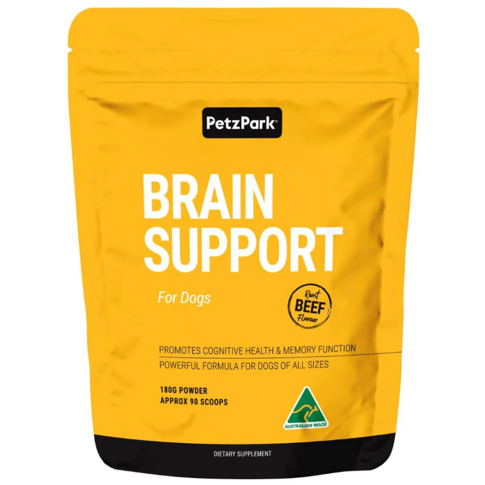 Petz Park Brain Support Powder For Dogs Roast Beef Flavour 45 Scoops - 90g