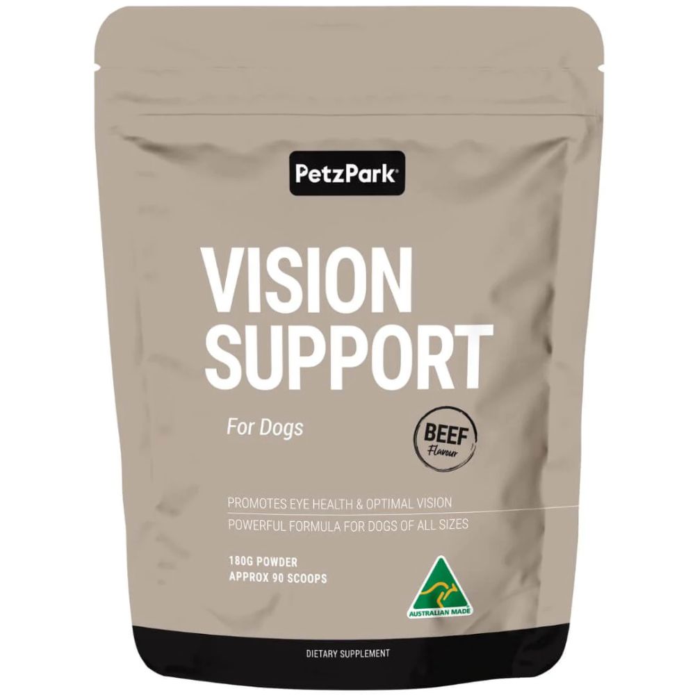 Petz Park Vision Support Powder For Dogs Roast Beef Flavour 45 Scoops - 90g