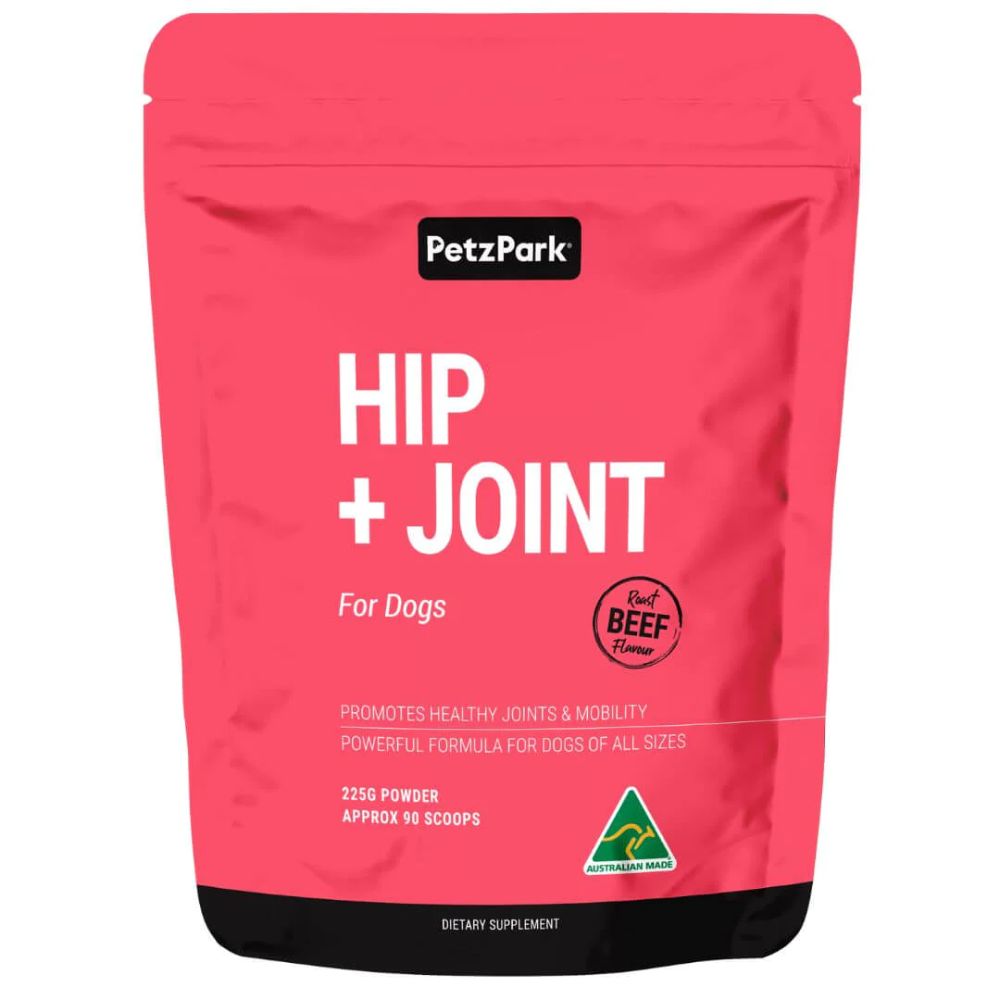 Petz Park Hip Joint Powder For Dogs Roast Beef Flavour 45 Scoops - 112g