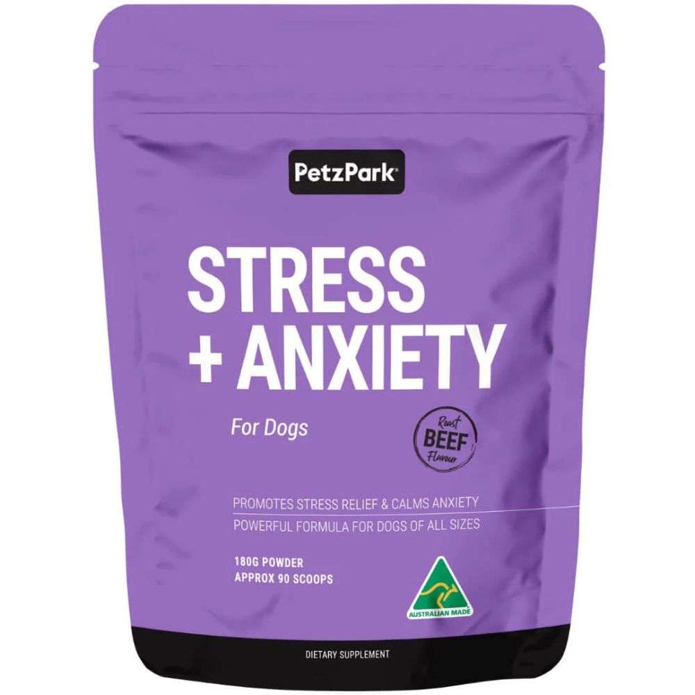 Petz Park Stress Anxiety Powder For Dogs Roast Beef Flavour 45 Scoops - 90g