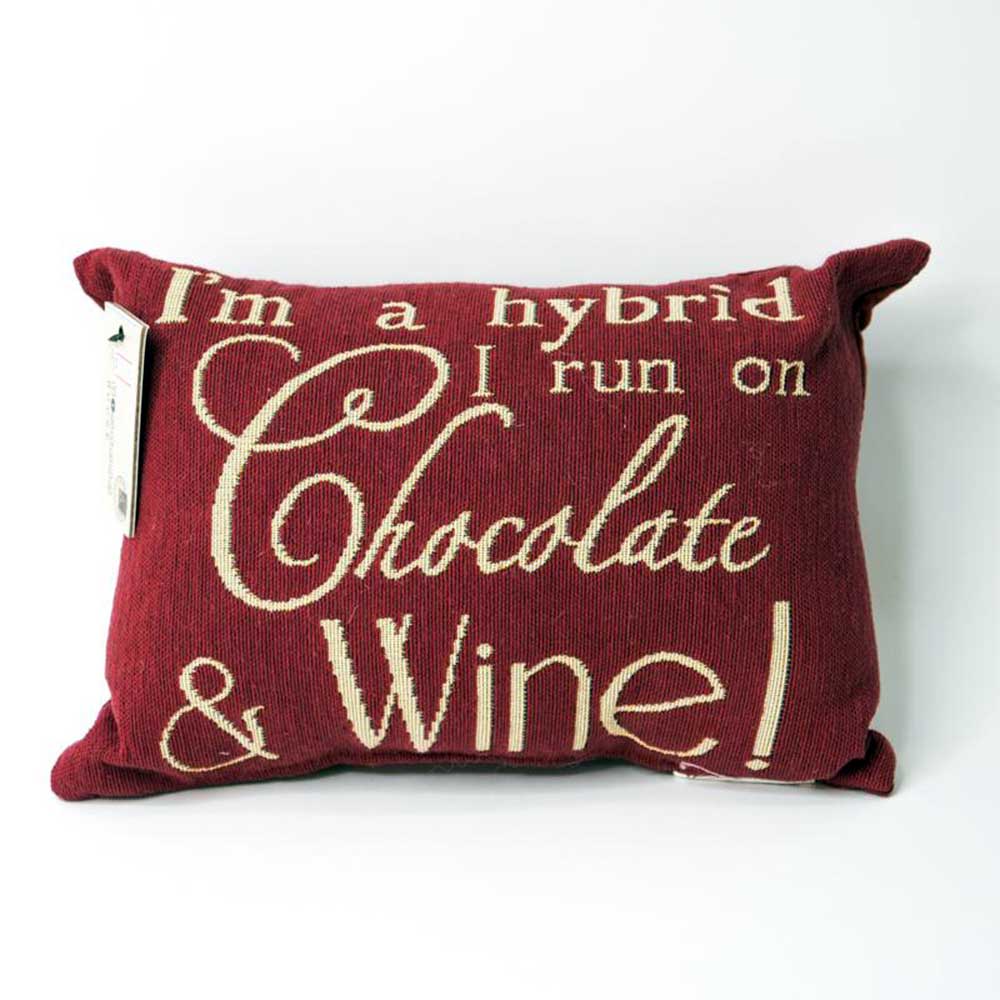 Park B. Smith Vintage House Pillow, Chocolate & Wine.. Pattern