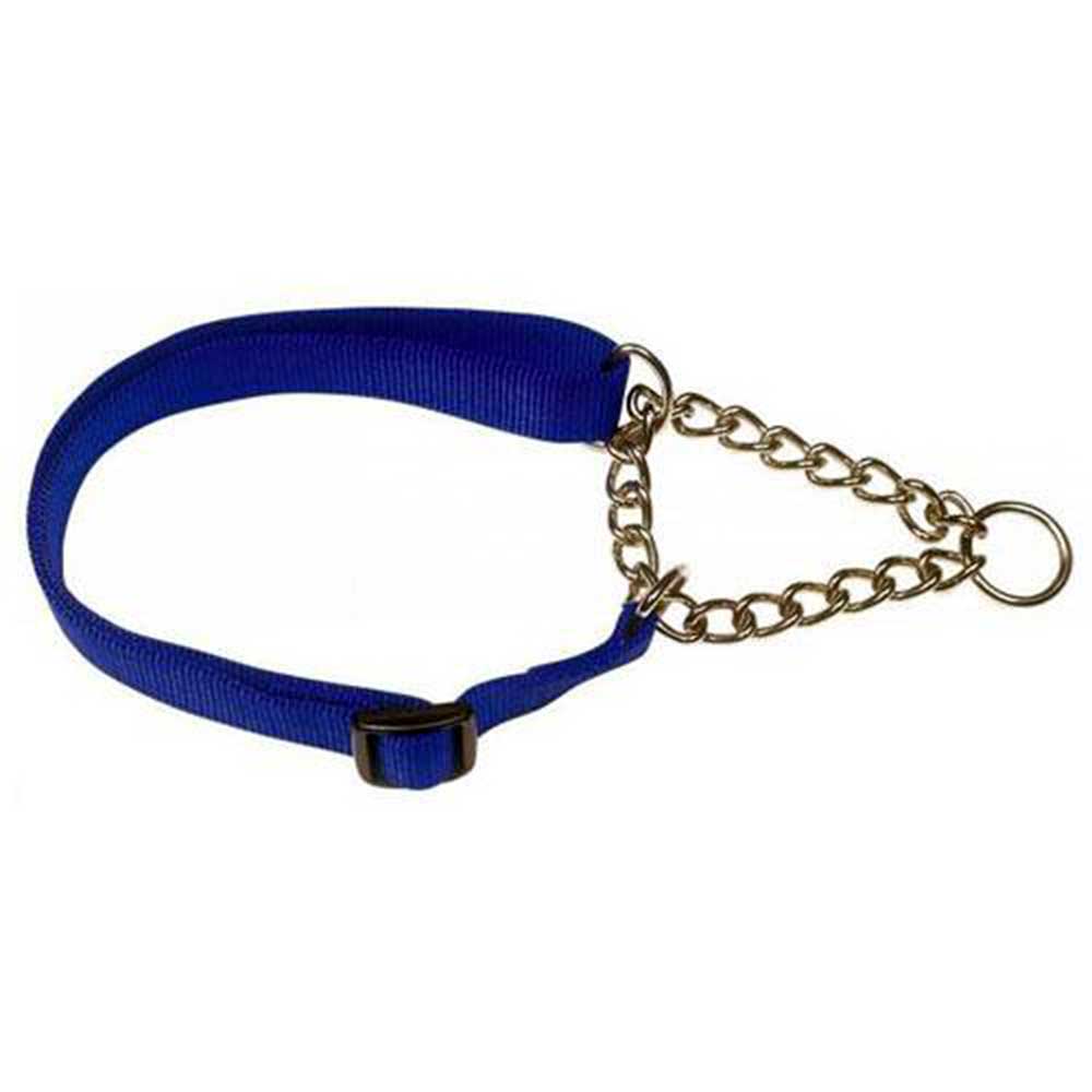 Prestige Adjustable Semi Choke Dog Collar, Blue ( 8-12")