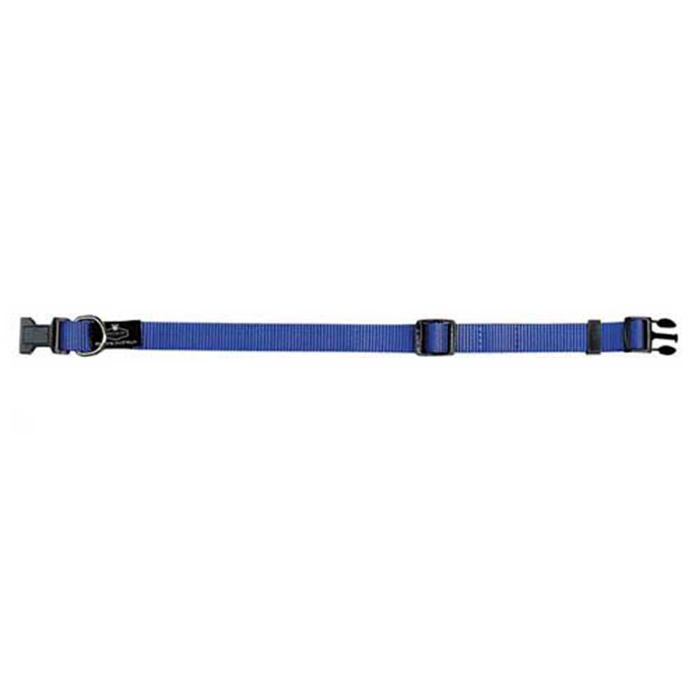 Prestige Pet Adjustable Nylon Dog Collar, Blue 3/4" x 12-18" (30-46Cm)