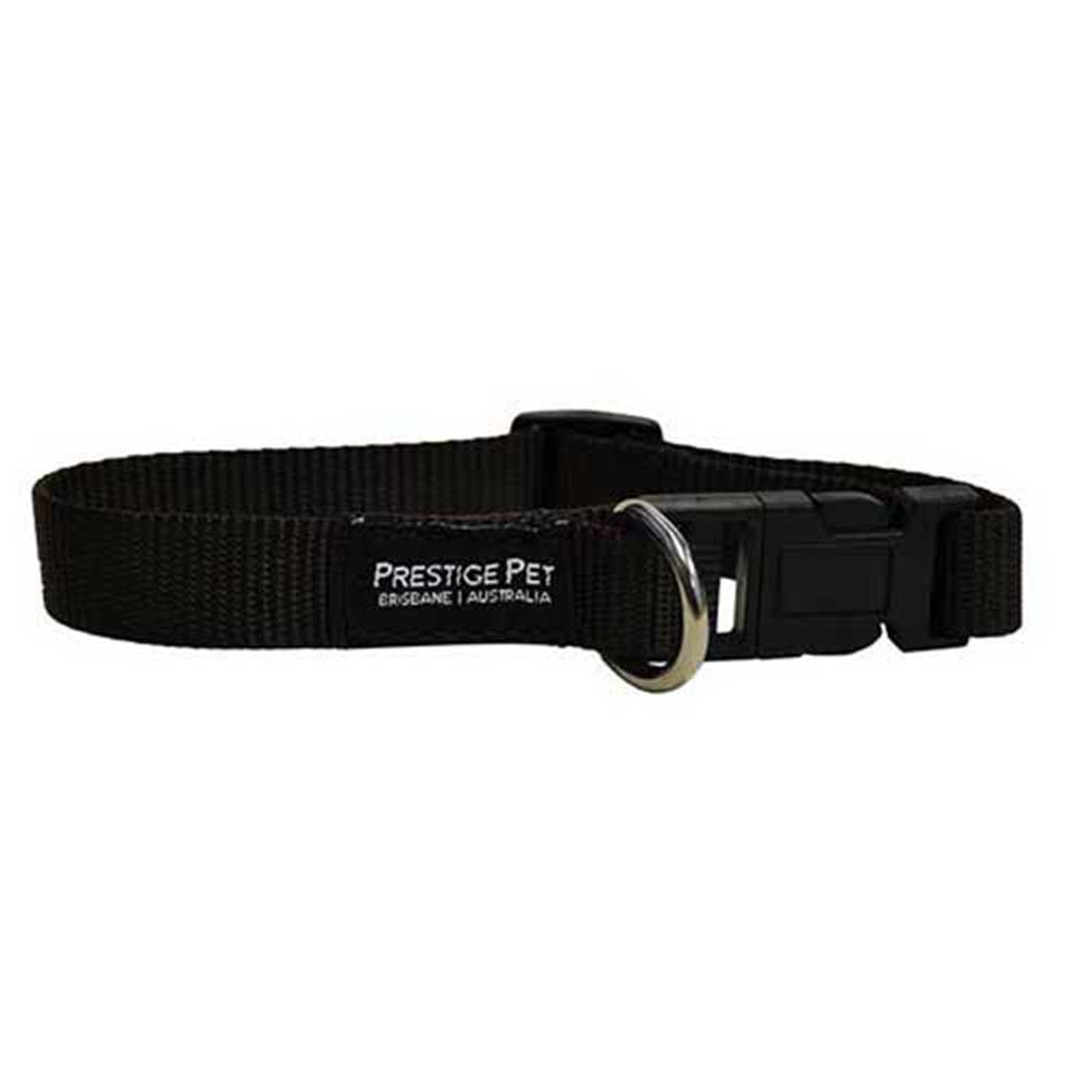 Prestige Pet Adjustable Nylon Dog Collar, Brown 3/4" x 12-18" (30-46Cm)