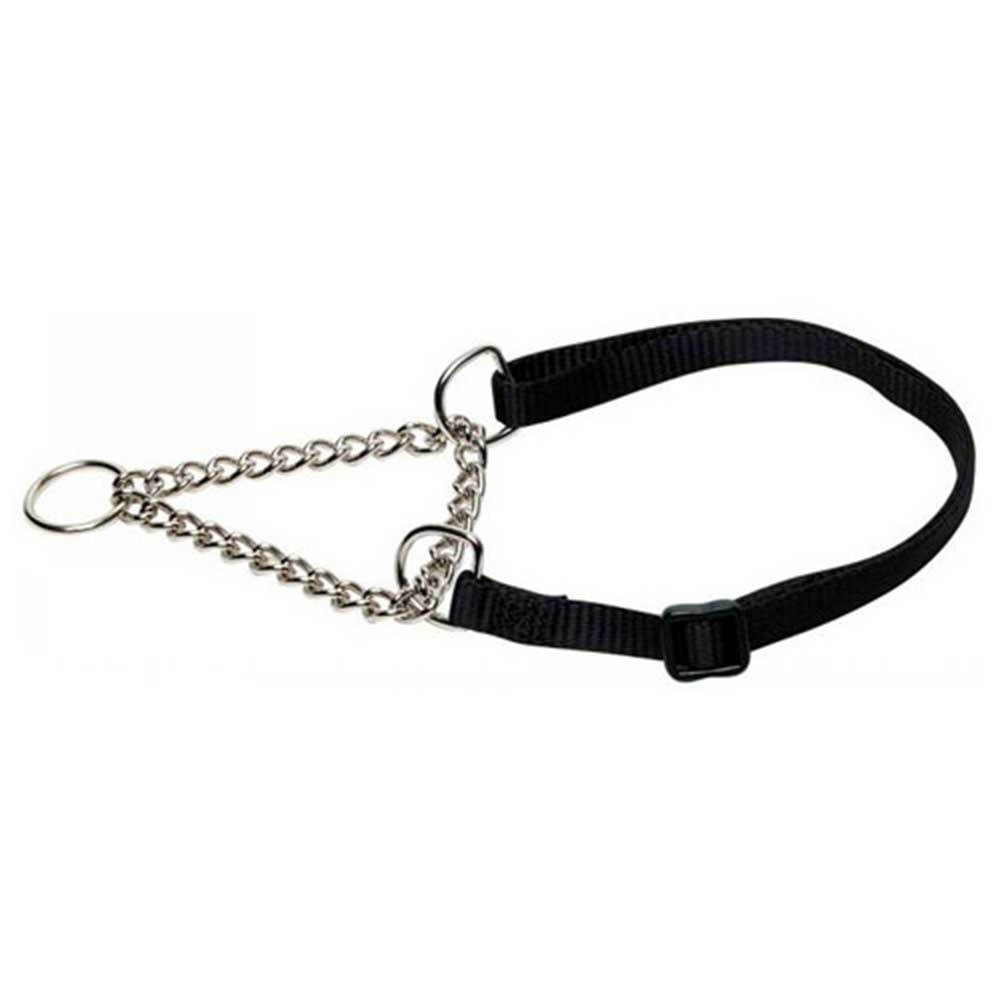 Prestige Adjustable Semi Choke Dog Collar, Black ( 10-16")