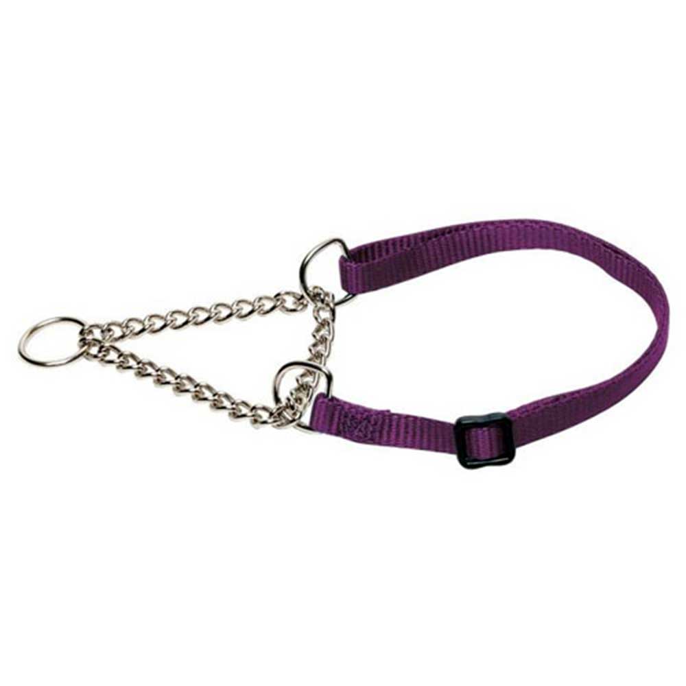 Prestige Adjustable Semi Choke Dog Collar, Purple ( 10-16")