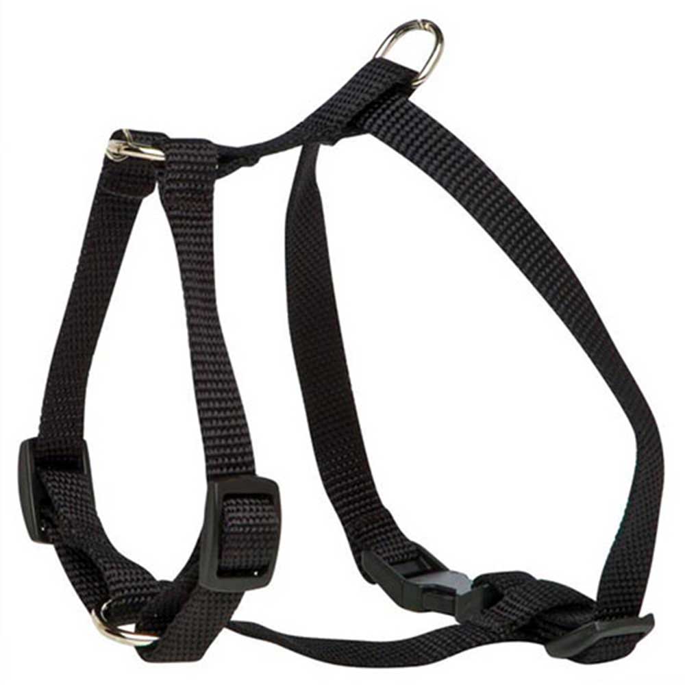 Prestige Nylon Harness For Small Dog Adjustable 1/2" Black 9-14" (23-36cm)