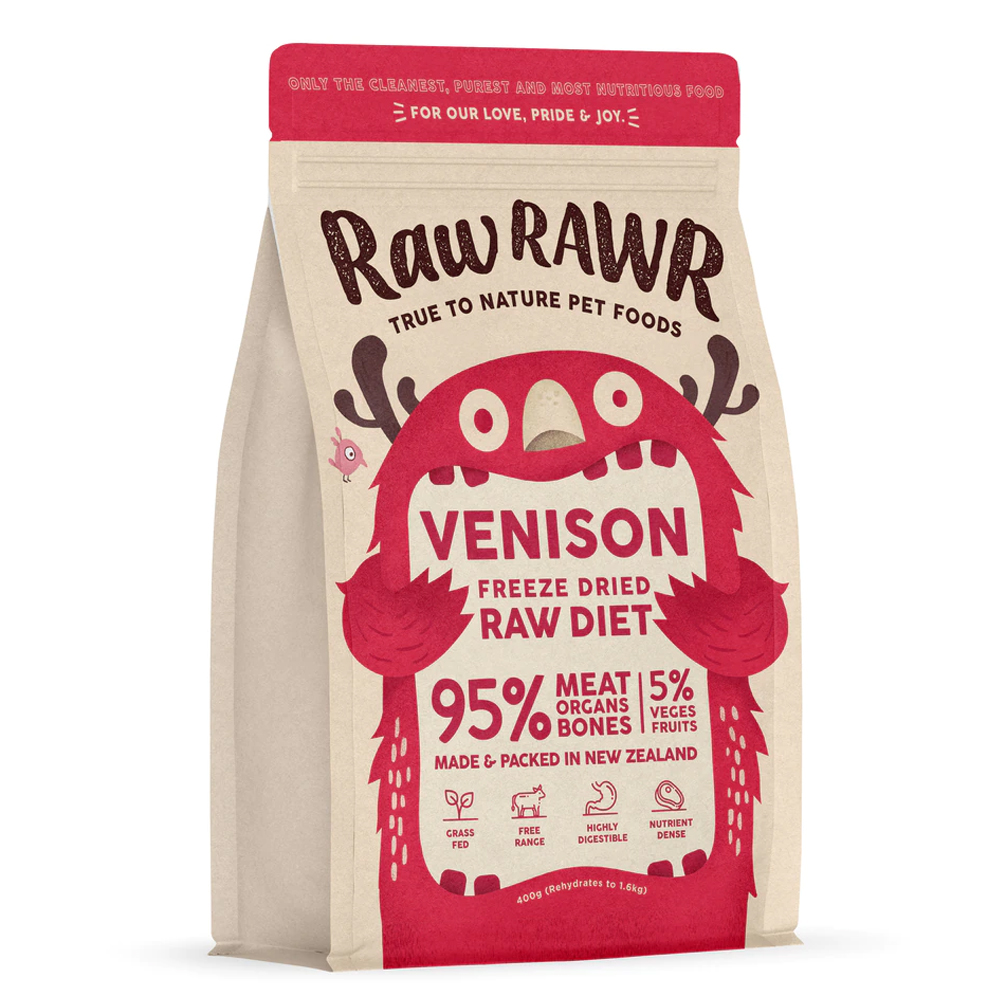 Raw Rawr Balanced Venison Freeze Dried Raw Diet For Dogs 0.88 lbs (400 g)