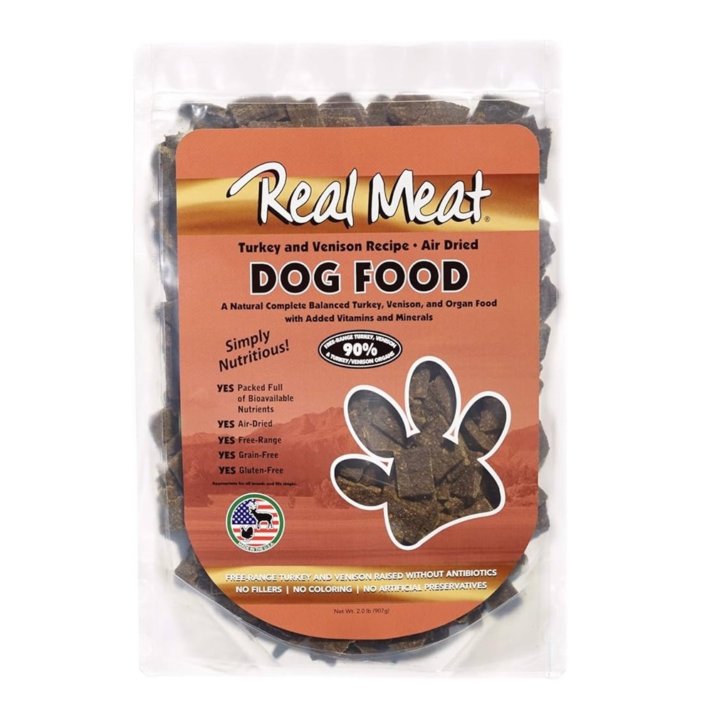 Real Meat Air Dried Dog Food Turkey And Venison 2lb