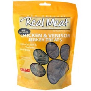 Real Meat All Natural Chicken & Venison Jerky Treats For Dogs