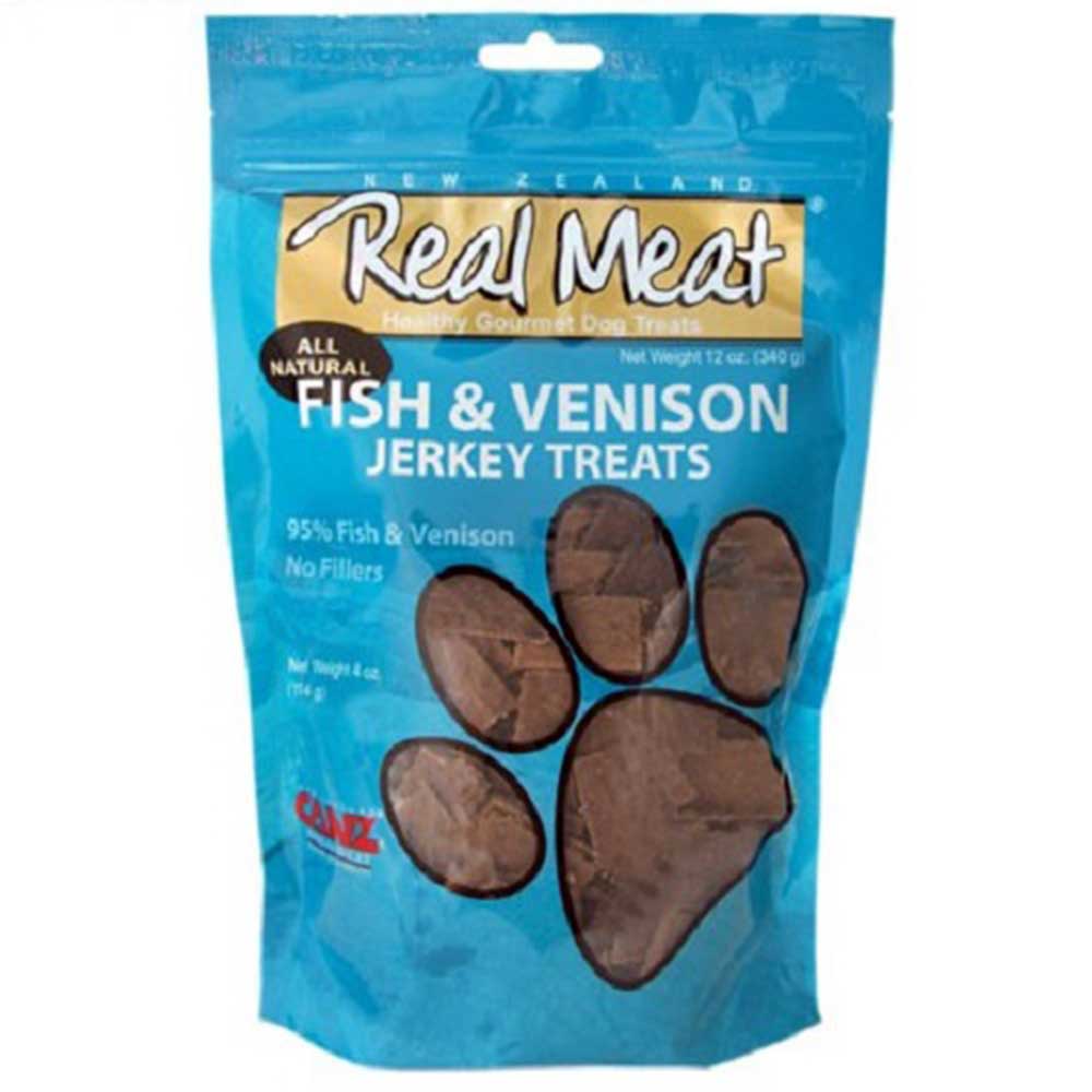 Real Meat All Natural Fish & Venison Jerky Treats For Dogs