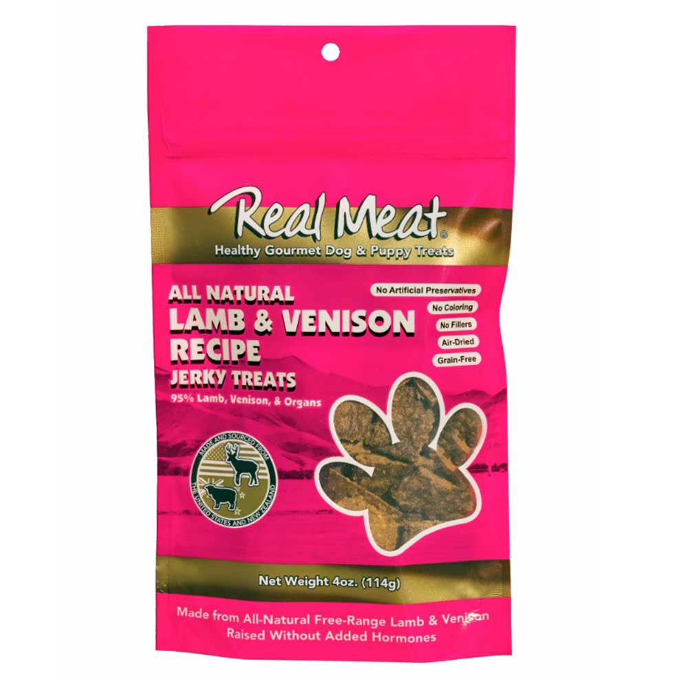 Real Meat All Natural Lamb & Venison Recipe Jerky Treats For Dogs