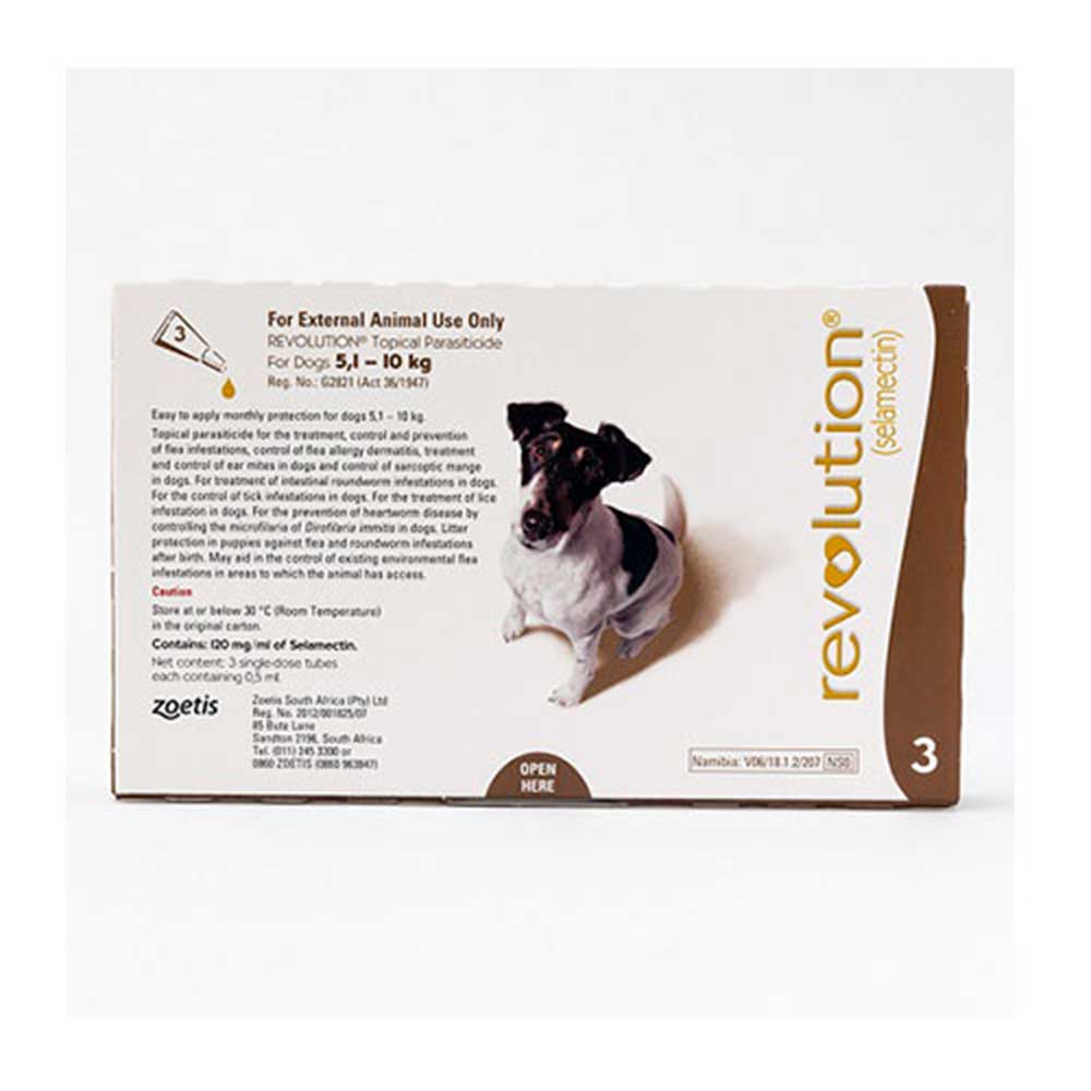 Revolution Brown Small Dog 5-10Kg 6Pk Ex