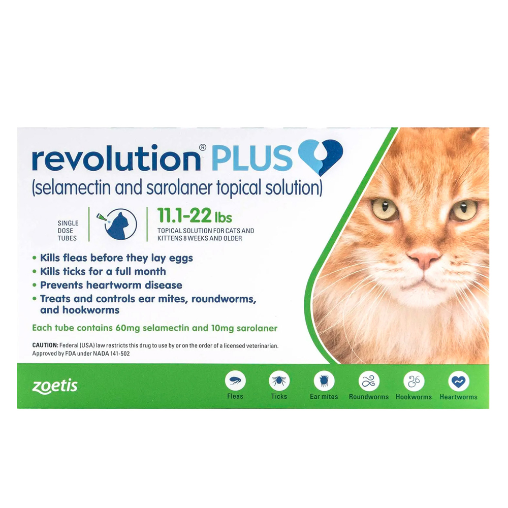 Revolution Cat Plus Large 3pk 5-10kg, Green