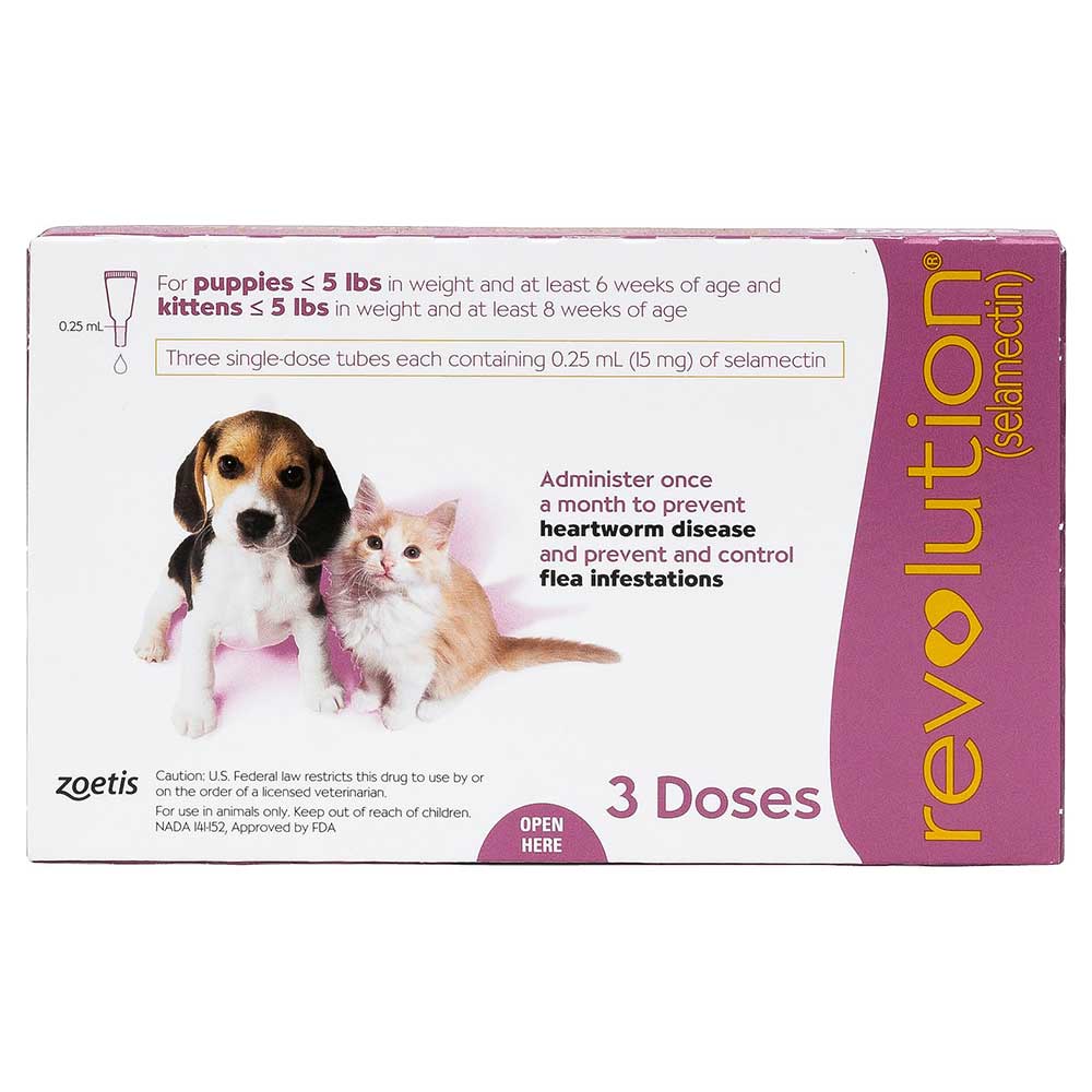 Revolution Pink Pup/Kit upto 5lbs US 3Pk