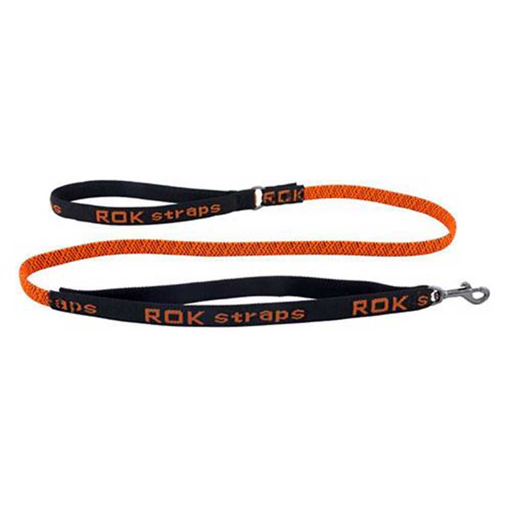 Rok Straps Dog Leash (Orange / Black Reflective) 15-30 kg (30-60 lbs)