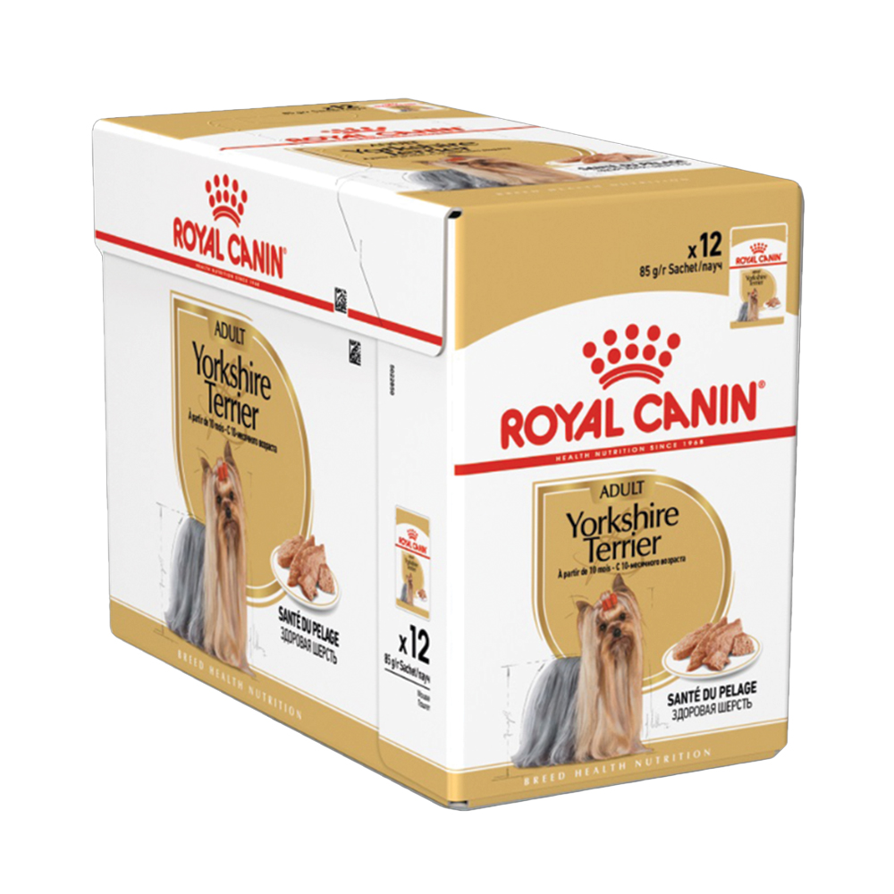 Royal Canin Yorkshire Terrier Adult Pouch Dog Food (12 x 85 gms)