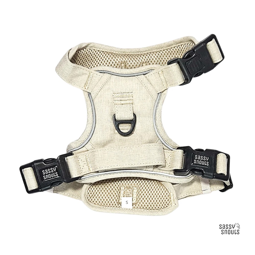 Sassy Snouts Classic Water-Resistant Dog Harness in Sand Gen 2.0 L