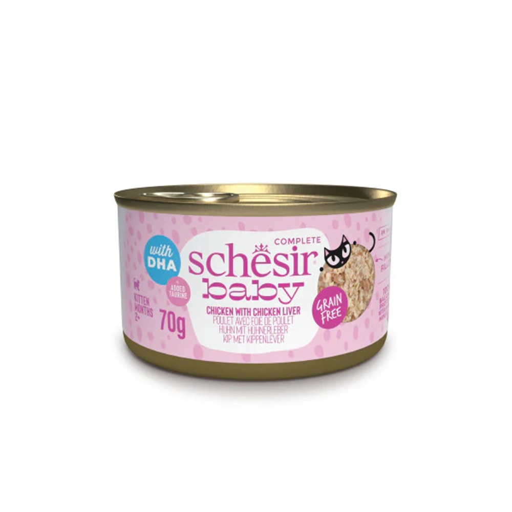 Schesir Baby Wholefood Canned Cat Food Chicken with Chicken Liver 70 g