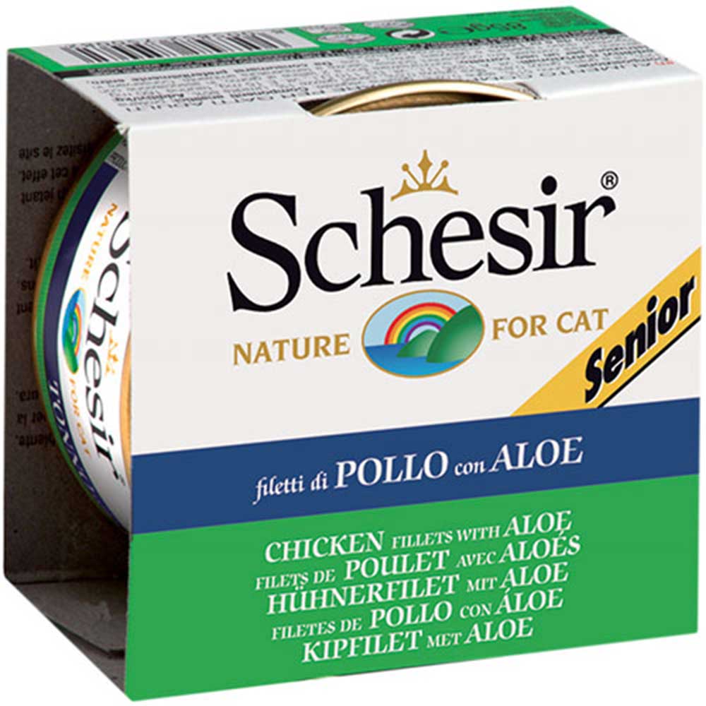 Schesir Chicken with Fillet Senior Cat Canned Food [Weight : 85 g]