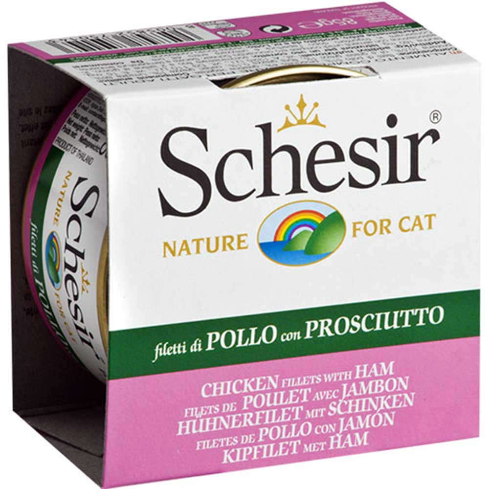 Schesir Chicken Fillet with Ham Jelly Canned Cat Food [Weight : 85 g]