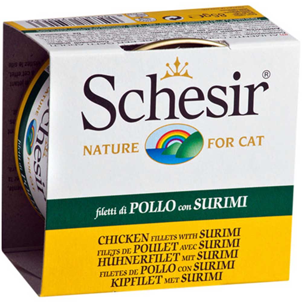 Schesir Chicken Fillet with Surimi Jelly Canned Cat Food [Weight : 85 g]