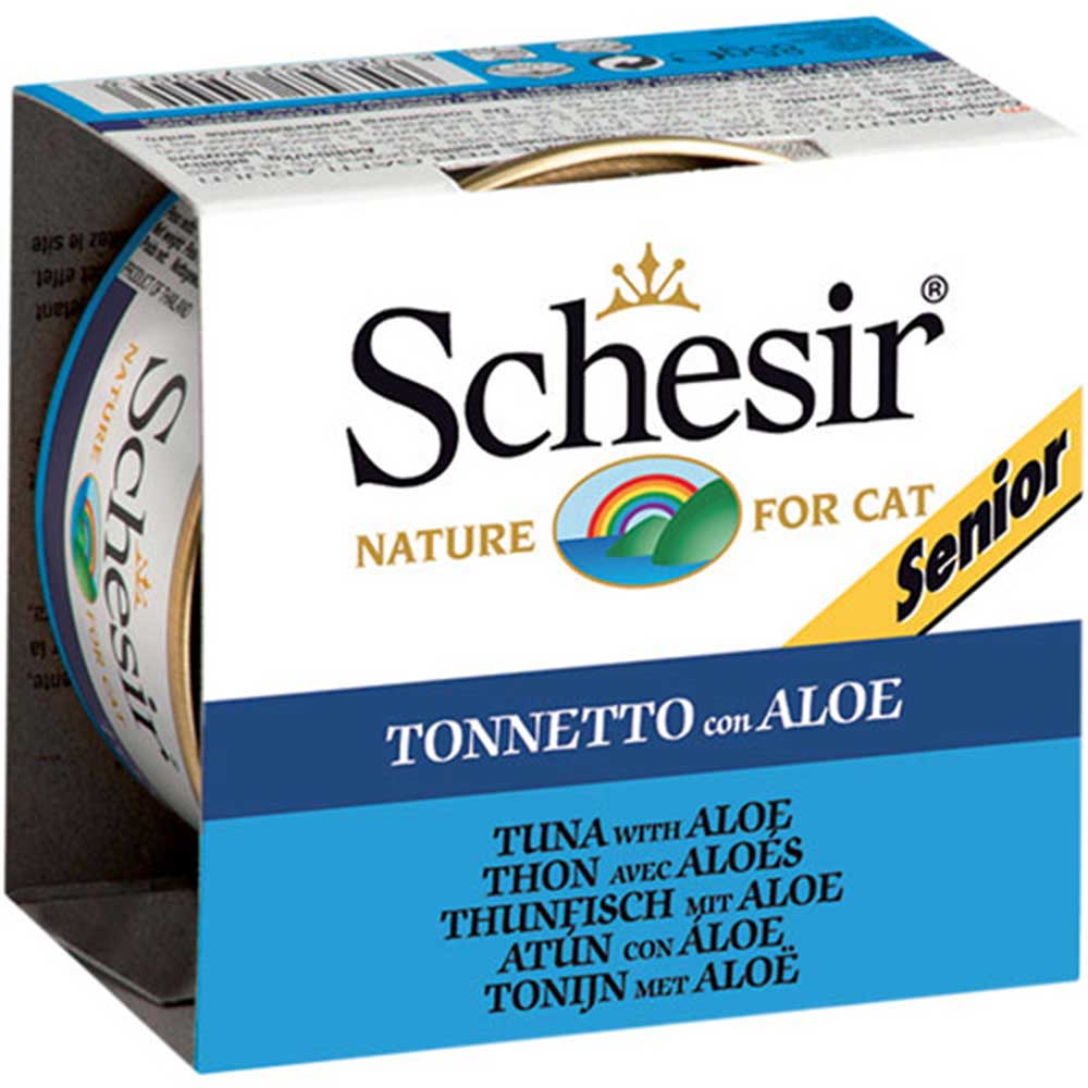 Schesir Tuna with Aloe Senior Cat Canned Food [Weight : 85 g]