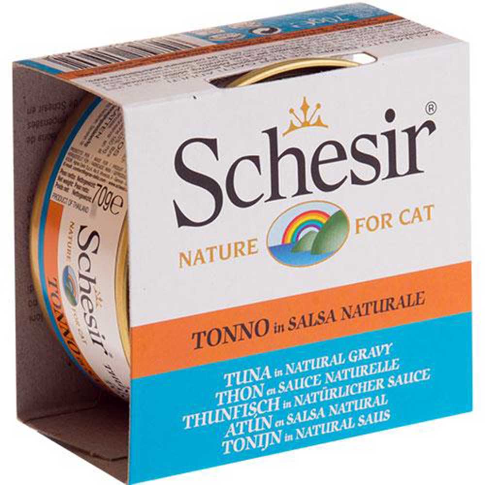 Schesir Tuna in Natural Gravy Canned Cat Food [Weight : 70 g]