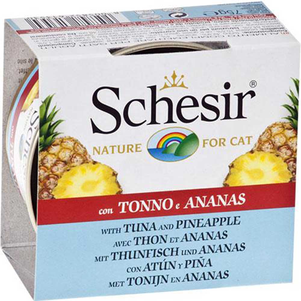 Schesir Tuna with Pineapple Canned Cat Food [Weight : 75 g]