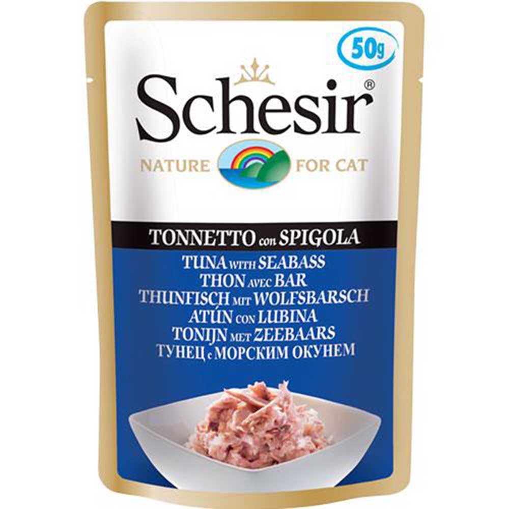 Schesir Cat Food Pouch - Tuna with Seabass [Weight : 50 g]