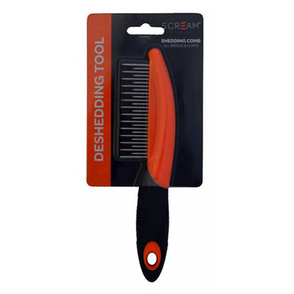 Scream Shedding Comb Loud Orange for Dogs & Cats