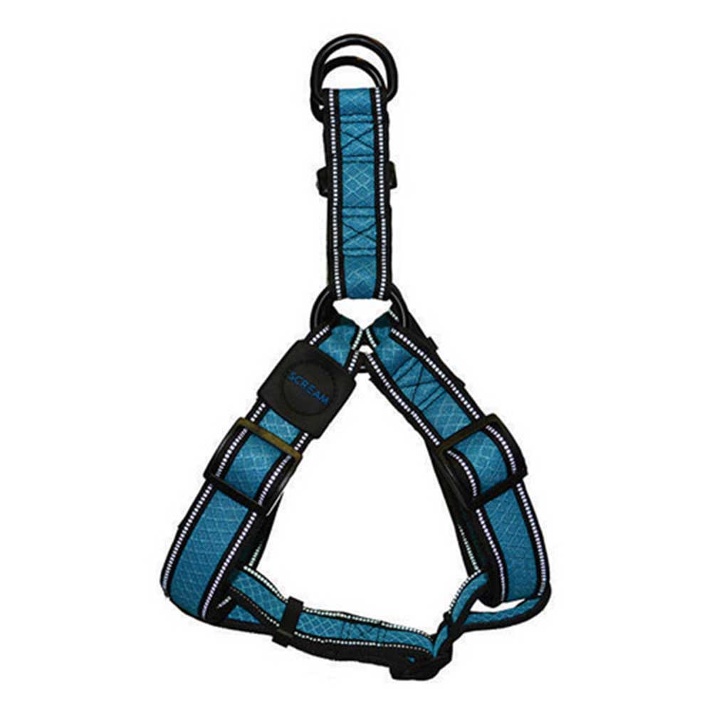 Scream Reflective Step In Harness Loud Blue For Dogs - 2.0 x 43-59cm