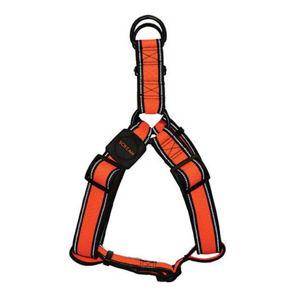 Scream Reflective Step In Harness Loud Orange For Dogs - 2.0 x 43-59cm