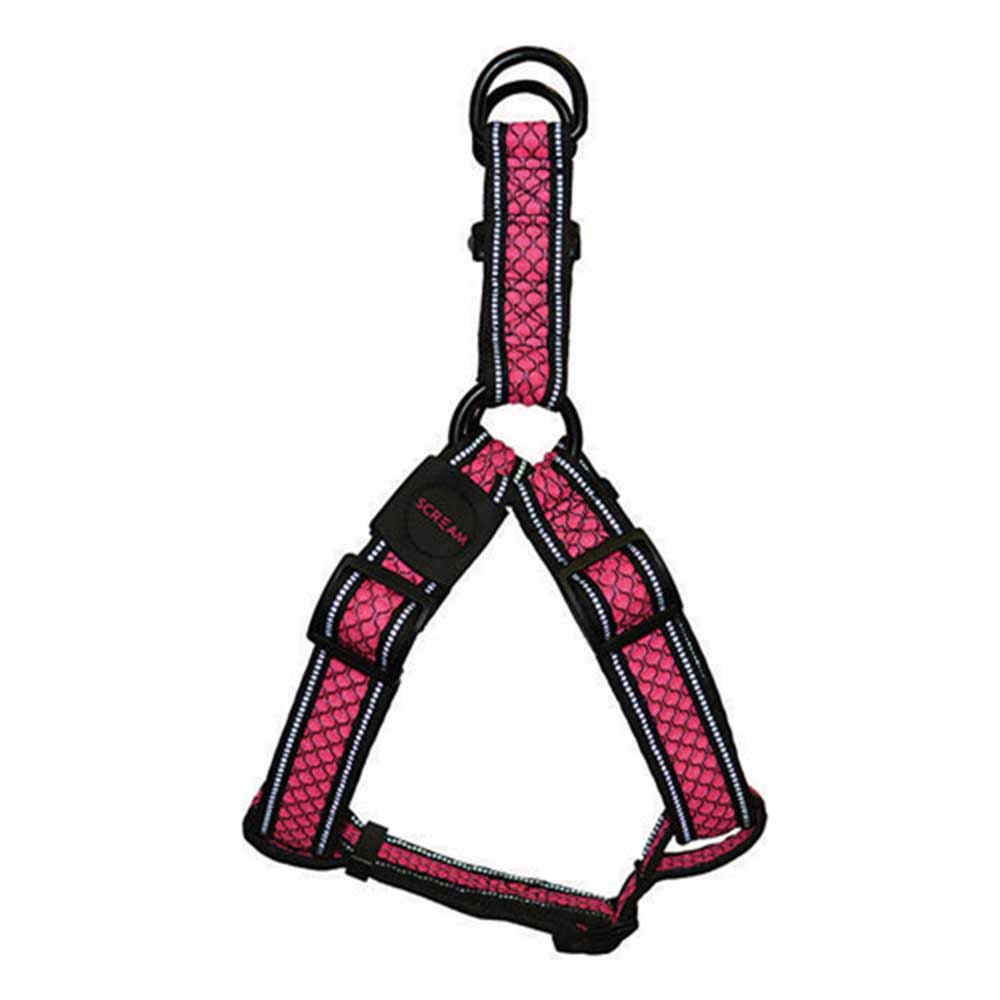 Scream Reflective Step In Harness Loud Pink For Dogs - 2.0 x 43-59cm