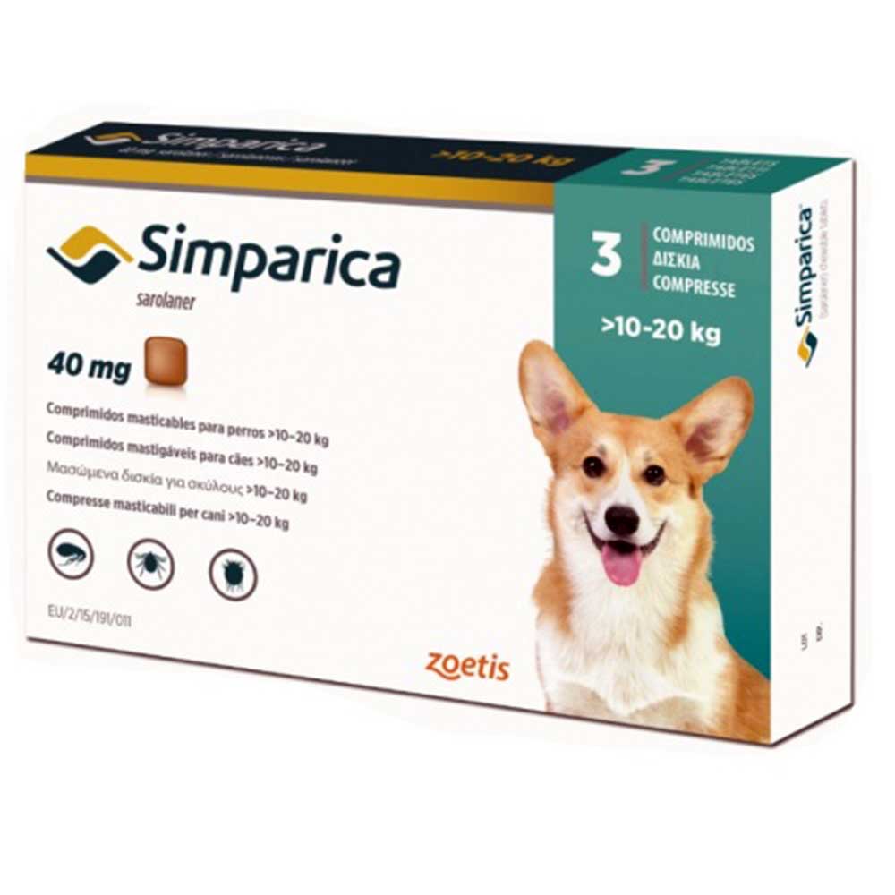 Simparica Chewable Tablets For Dogs >10-20 kg / 22-44 lbs